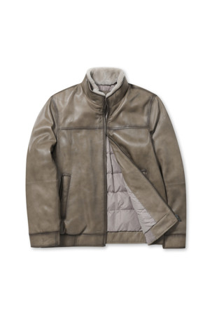 FUR 칼라 양가죽 다운 점퍼