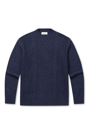 케이블 하프터틀넥 스웨터