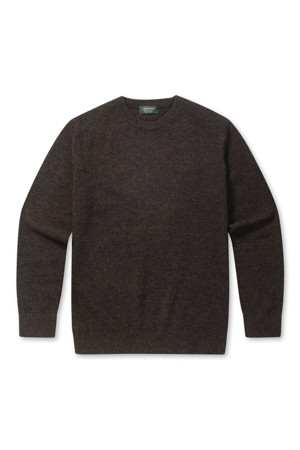 [셀렉션] 울100 트위드 라운드넥 스웨터