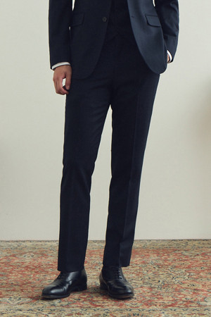 [액션슈트] 울블렌디드 스트라이프 슬림 슈트 팬츠