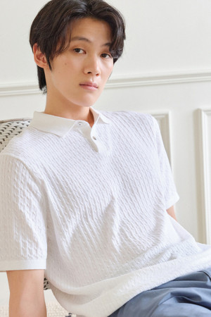 [셀렉션] 워셔블 케이블 폴로넥 스웨터
