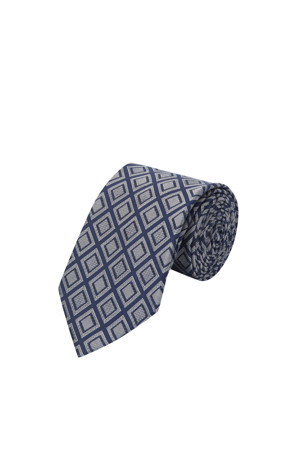 레귤러_수입 네이비 빅 패턴 타이