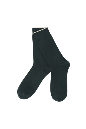 [중목] 라인 배색 솔리드 양말