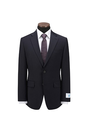 울/모헤어 네이비 마이크로 슈트 자켓