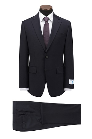 울/모헤어 네이비 마이크로 슈트