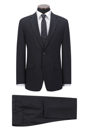 울블렌디드 네이비 마이크로 슈트