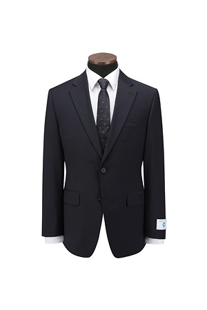 울/모헤어 네이비 마이크로 슈트 자켓