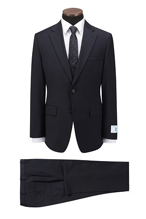 울/모헤어 네이비 마이크로 슈트