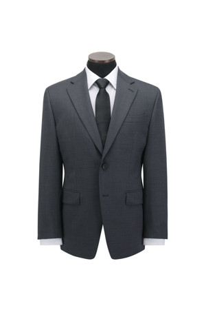 울블렌디드 솔리드 그레이 슈트 자켓