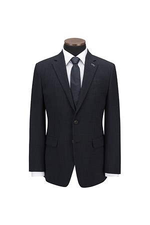 마이크로 네이비 슬림 슈트 자켓
