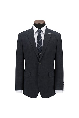 마이크로 다크블루 슬림 슈트 자켓