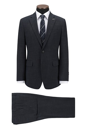 마이크로 다크블루 슬림 슈트