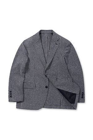 미니멀 체크 경량 써커 자켓