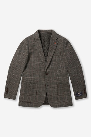 BLAZER CLUB_울블렌디드 체크 퀼팅 자켓