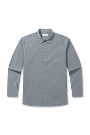 마이크로 깅엄 체크 캐주얼셔츠