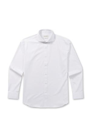 [와이드] 슬림핏 솔리드 드레스셔츠