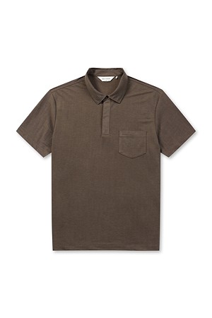 모달 솔리드 폴로넥 티셔츠