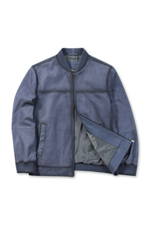 [볼더레더] 고트스웨이드 산양가죽 블루종