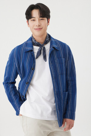 네이비 페이즐리 스카프