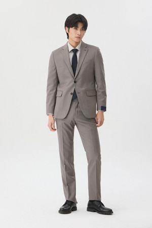 [액션슈트] 울블렌디드 베이지 슬림 슈트 자켓