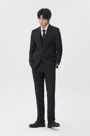 [액션슈트] 울블렌디드 그레이 슬림 슈트 팬츠