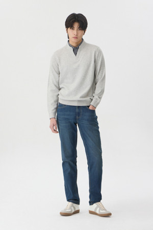 스탠다드핏 네이비 쿨맥스 데님 