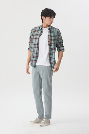 슬렌더핏 가먼트다잉 컬러 데님