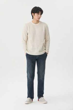 [에센셜스] 스탠다드핏 네이비 데님