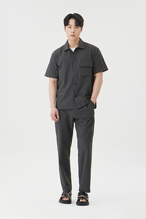 [아주편한] 워셔블 릴렉스핏 솔리드 써커 팬츠