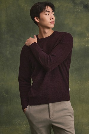 셔닐 라운드 스웨터