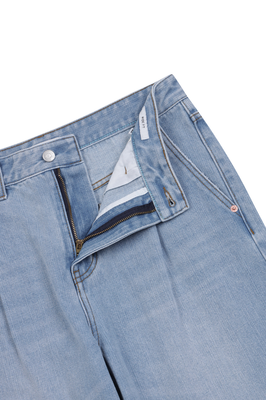 moripon モリポン　Wide tuck denim / blue moripon モリポン Wide tuck denim / blue