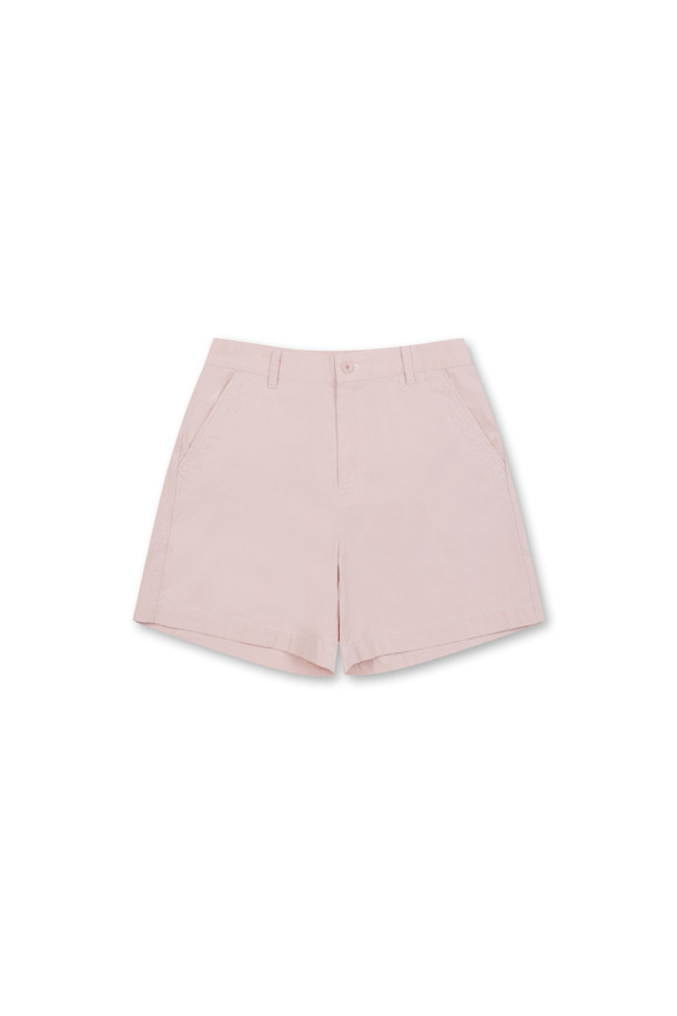 AMOUPRE - 캐주얼팬츠 - Cotton Oxford Shorts (Pink)