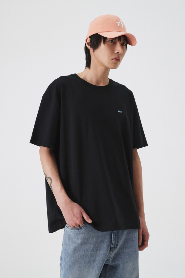 AMOUPRE - 반팔티셔츠 - AMPR semi over Tshirt (Black)