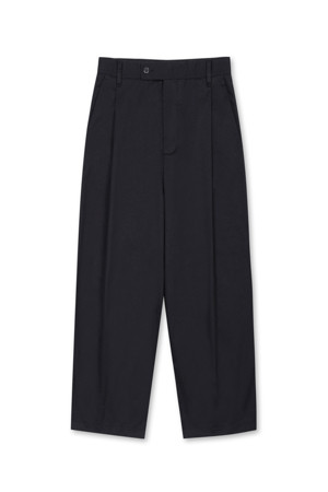 Relaxed Tapered Fit Slacks (Black)