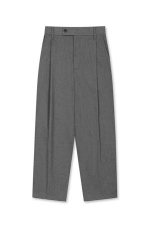 Relaxed Tapered Fit Slacks (Gray)