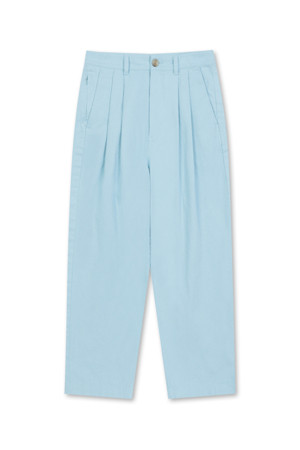 Straight Two Tuck Pants (Light Blue)