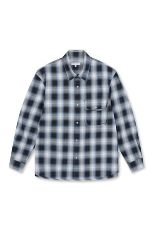 Relaxed Flannel Check Shirt (Blue)