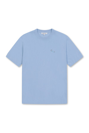 Crew Neck Short Sleeve Sweater (Light Blue)