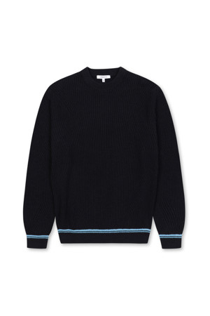 Eco Ribbed Crew neck Sweater (Black)