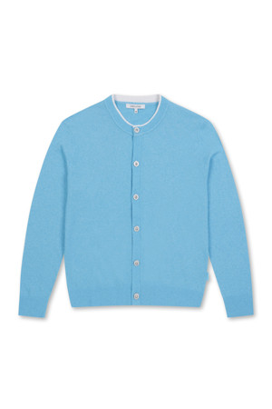 Eco Crew Neck Cardigan (Blue)