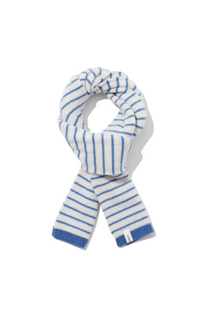 Wool Stripe Muffler (Ivory)