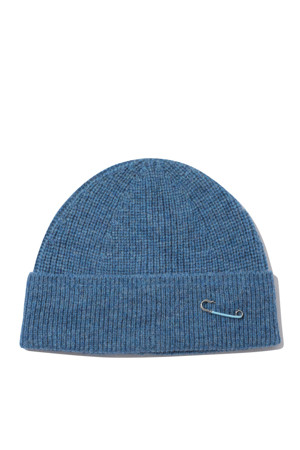 Wool Short Beanie (Blue)