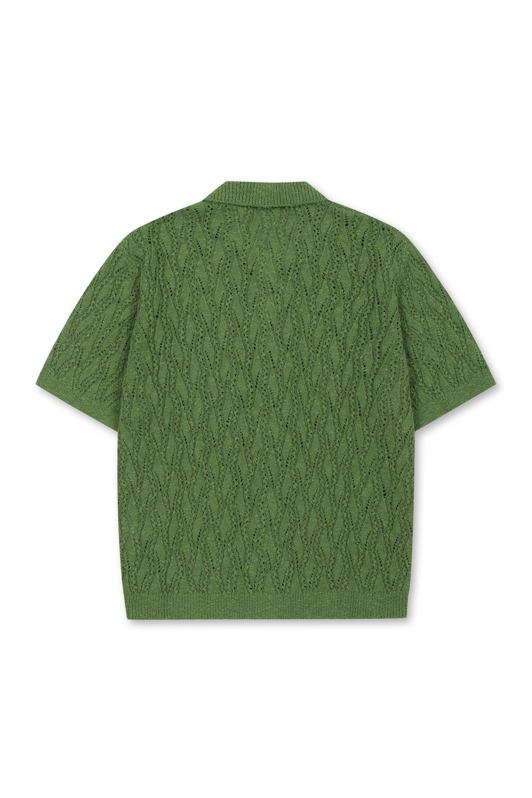 AMOUPRE - 가디건 - Short Sleeve Cardigan (Green)