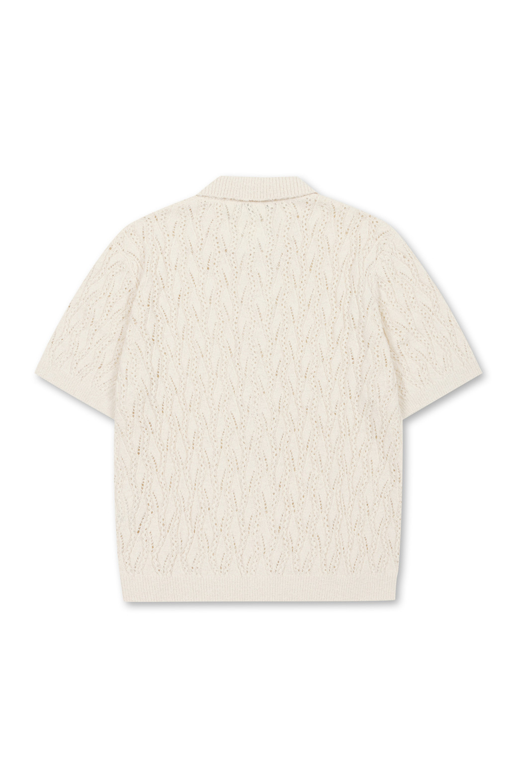 AMOUPRE - 가디건 - Short Sleeve Cardigan (Ivory)