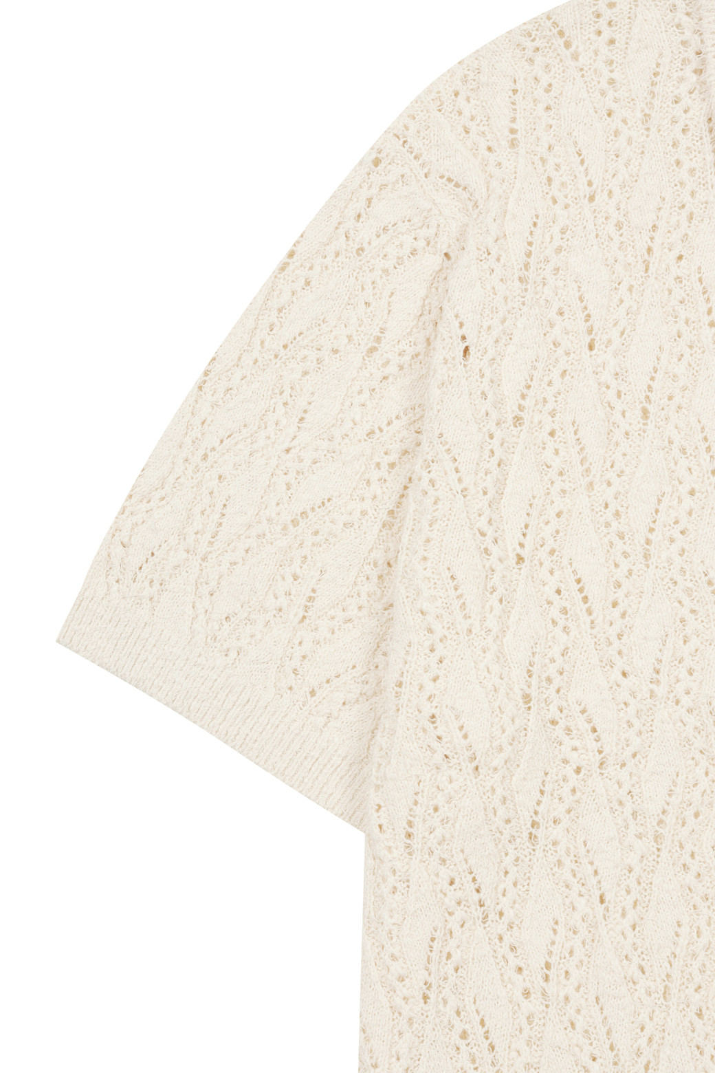 AMOUPRE - 가디건 - Short Sleeve Cardigan (Ivory)