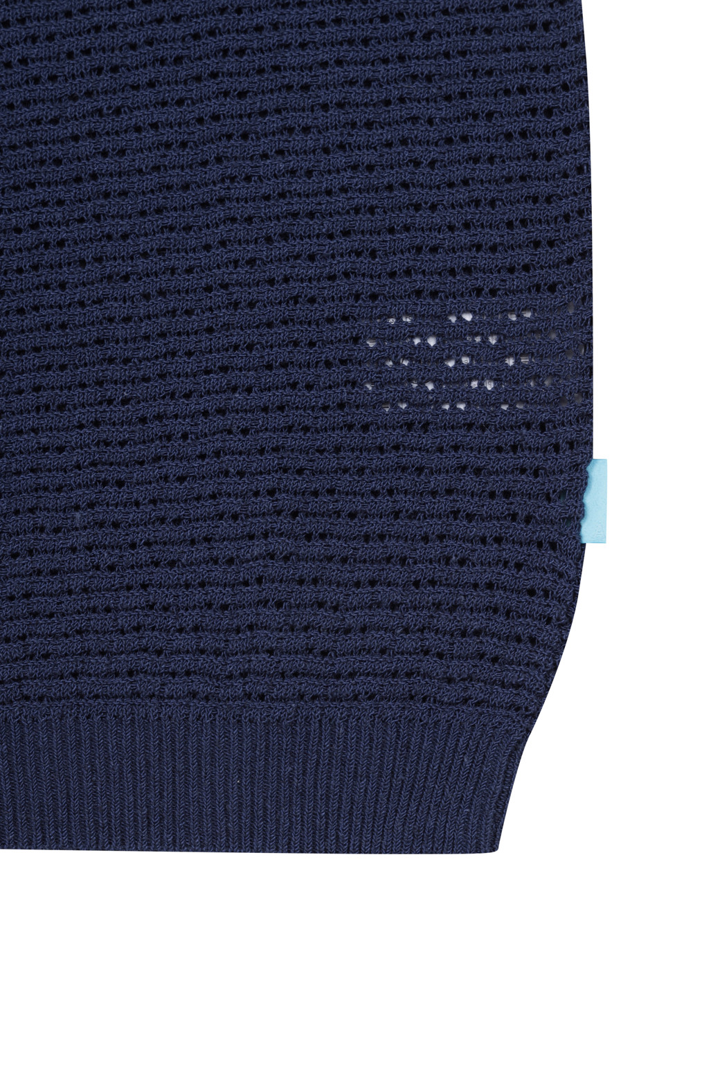 AMOUPRE - 스웨터 - Crew Neck Short Sleeve (Navy)