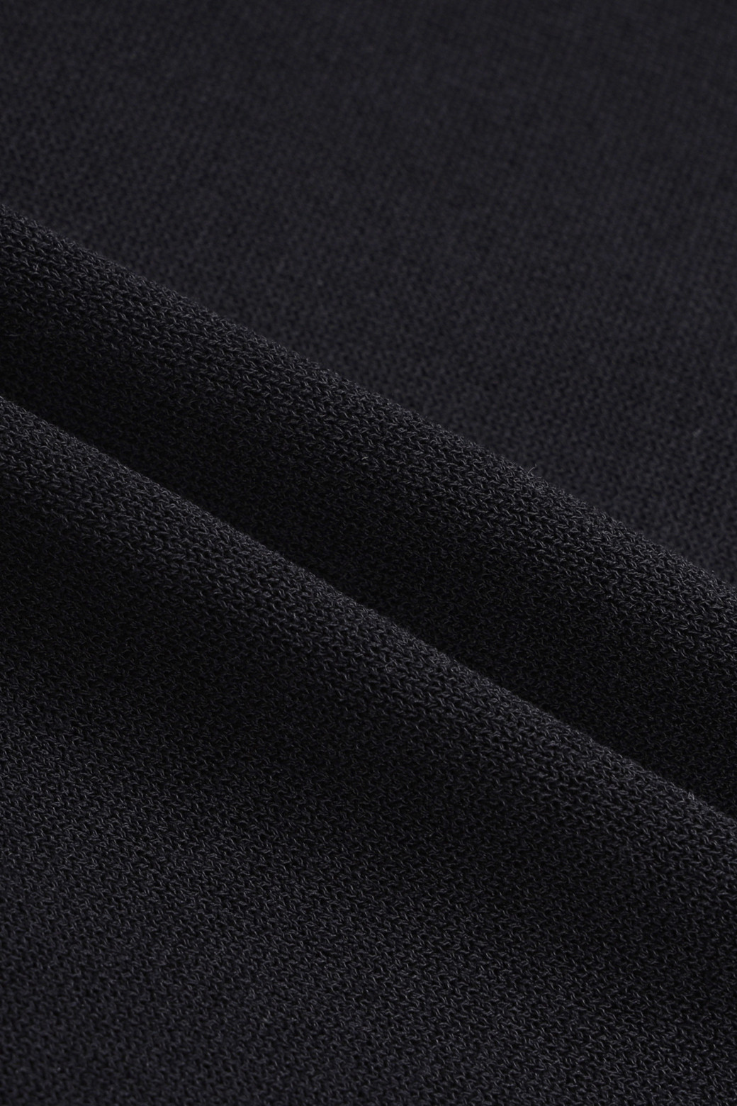 AMOUPRE - 스웨터 - Polo Knit Short Sleeve (Black)