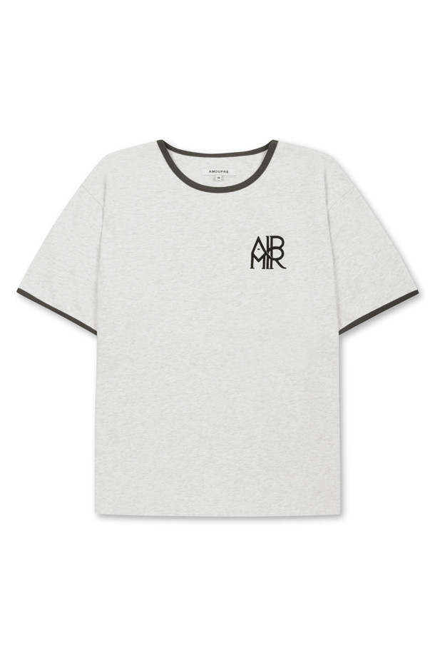 AMOUPRE - 긴팔티셔츠 - AMPR Monogram Ringer T-shirt (Ivory)