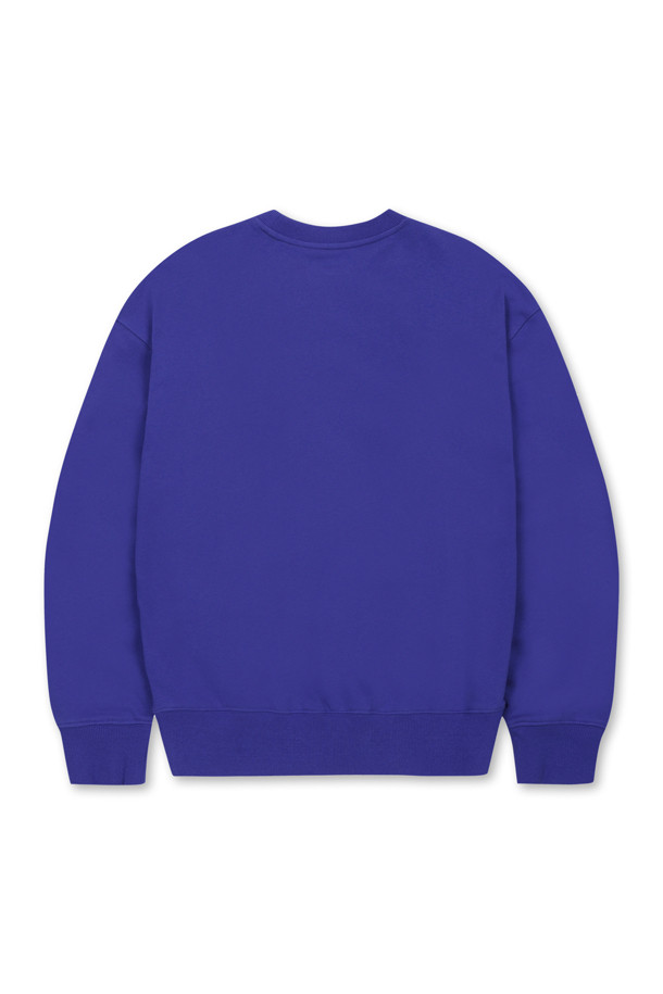 AMOUPRE - 스웨트셔츠 - Volume Symbol Sweatshirt (Blue)