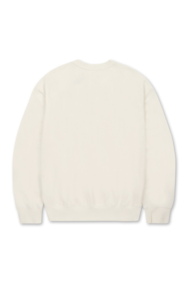 AMOUPRE - 스웨트셔츠 - Volume Symbol Sweatshirt (Ivory)